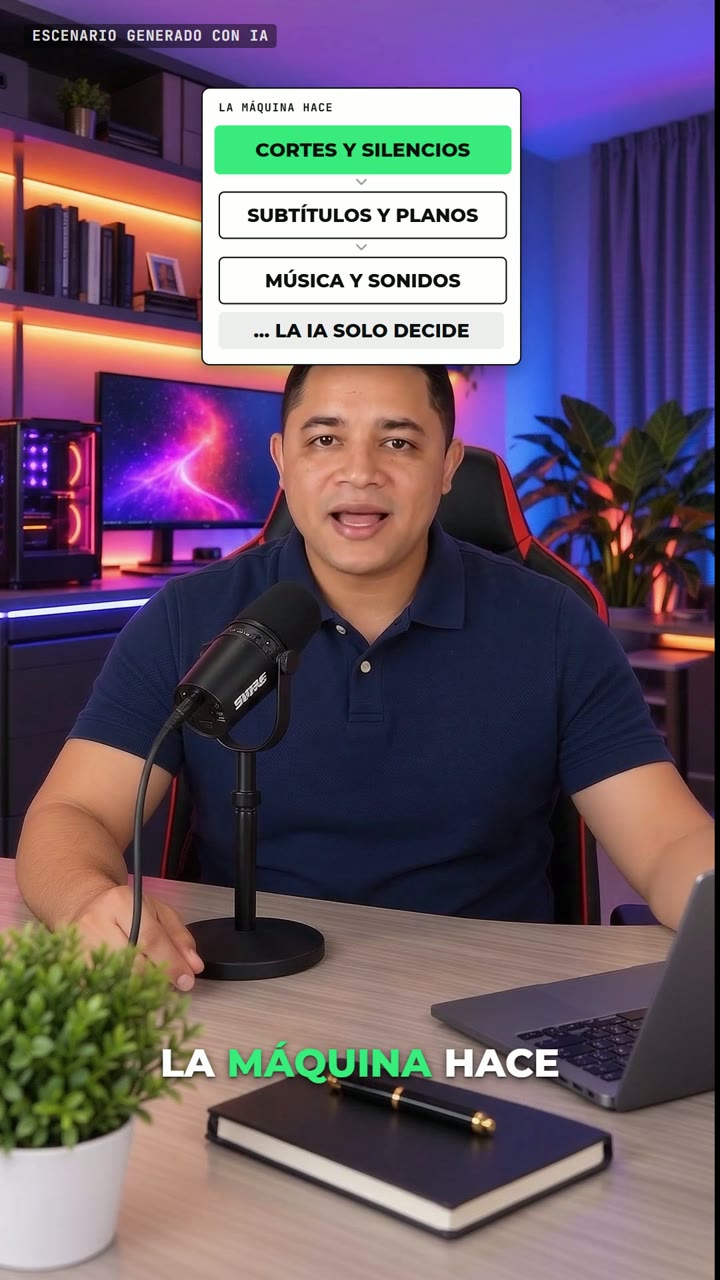 Video editado con listas animadas y subtítulos