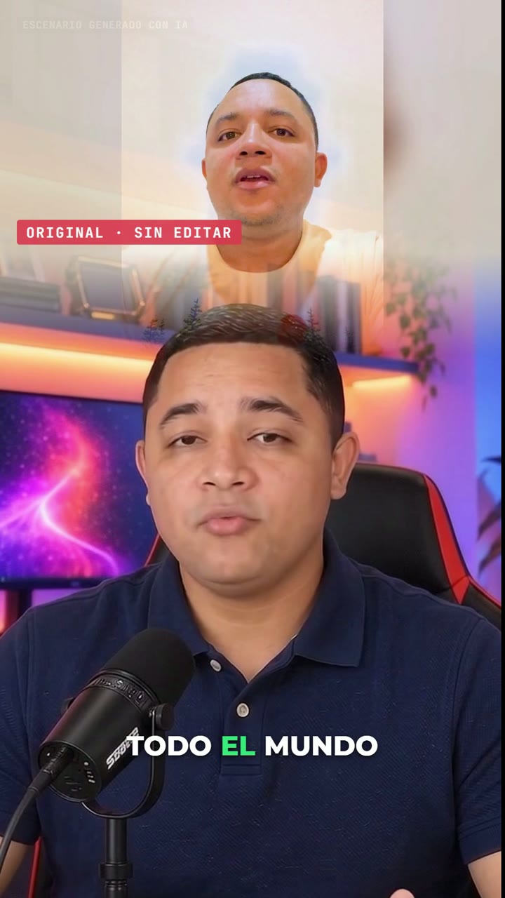 El video original arriba y el editado abajo